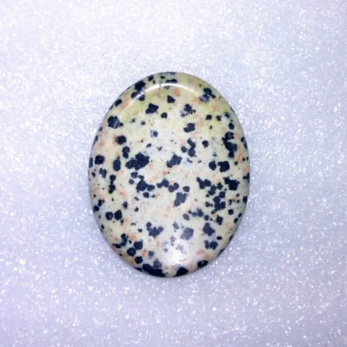 Natural Crystal Thumb Stone – Oval Worry Stone for Stress Relief & Meditation - Gems Ritual