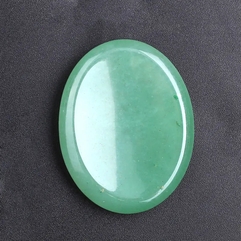Natural Crystal Thumb Stone – Oval Worry Stone for Stress Relief & Meditation - Gems Ritual
