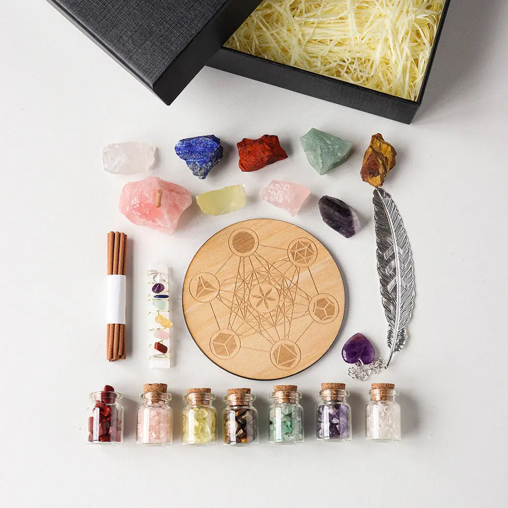 Ultimate Crystal Energy Kit with Chakra Healing Set Gems Ritual