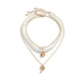 Starfish Pearl Shell Layered Necklace Set – 3 - Piece Beach Jewelry - Gems Ritual