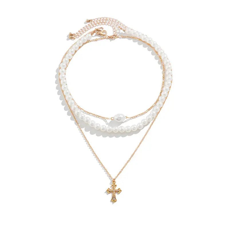 Starfish Pearl Shell Layered Necklace Set – 3 - Piece Beach Jewelry - Gems Ritual