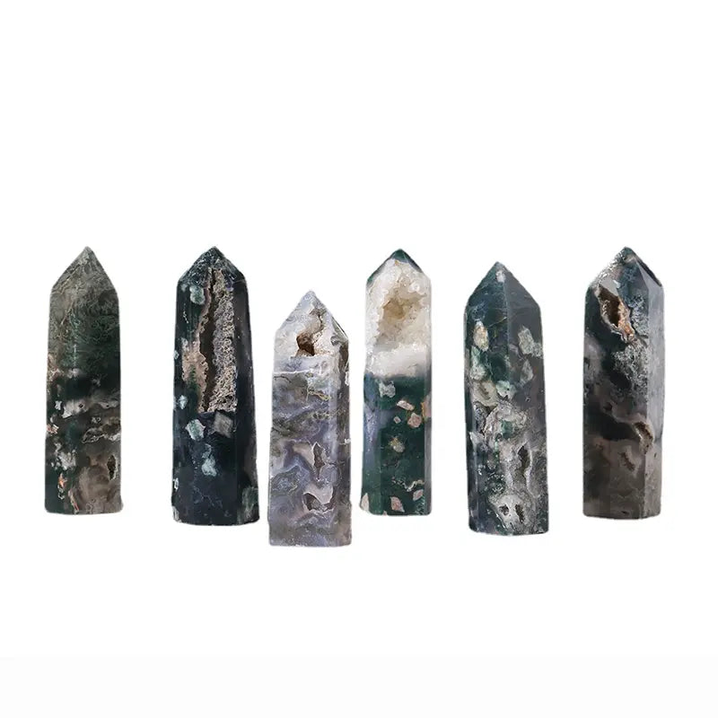 Homedecor - Crystal Green Agate Hole Column