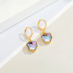 Elite Fashion Resin Crystal Pendant Necklace and Earring Set for Women Gems Ritual