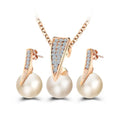 Shimmering Pearl Necklace & Earrings – Elegant Jewelry Set for Special Occasions - Gems Ritual