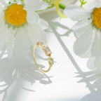 Crystal Topaz Peridot Ring – Elegant Gemstone Jewelry for Women Gems Ritual