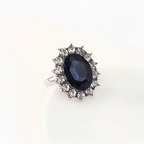 Glamorous Sapphire Jewelry Set with Zirconia Accents Gems Ritual