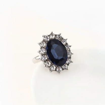 Glamorous Sapphire Jewelry Set with Zirconia Accents Gems Ritual