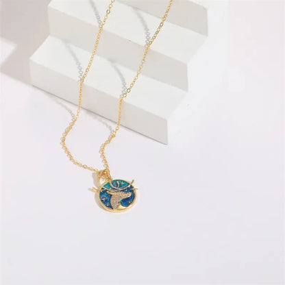 Zircon Necklace - Deer, Sun & Star Jewelry