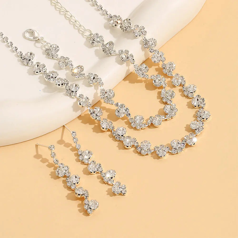 Radiant Crystal Jewelry Set for a Touch of Classic Glamour - Gems Ritual