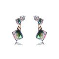 Iridescent Zircon Crystal Drop Earrings – Elegant & Timeless Sparkle - Gems Ritual