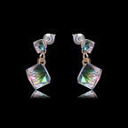Iridescent Zircon Crystal Drop Earrings – Elegant & Timeless Sparkle - Gems Ritual