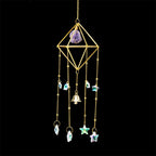 Enchanting Crystal Wind Bell with Natural Stones Gems Ritual