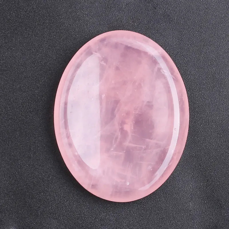 Natural Crystal Thumb Stone – Oval Worry Stone for Stress Relief & Meditation - Gems Ritual