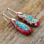 Bohemian Emperor Stone Teardrop Earrings - Gems Ritual