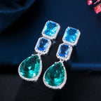 Exquisite Zircon and Glass Earrings – Shine Bright - Gems Ritual