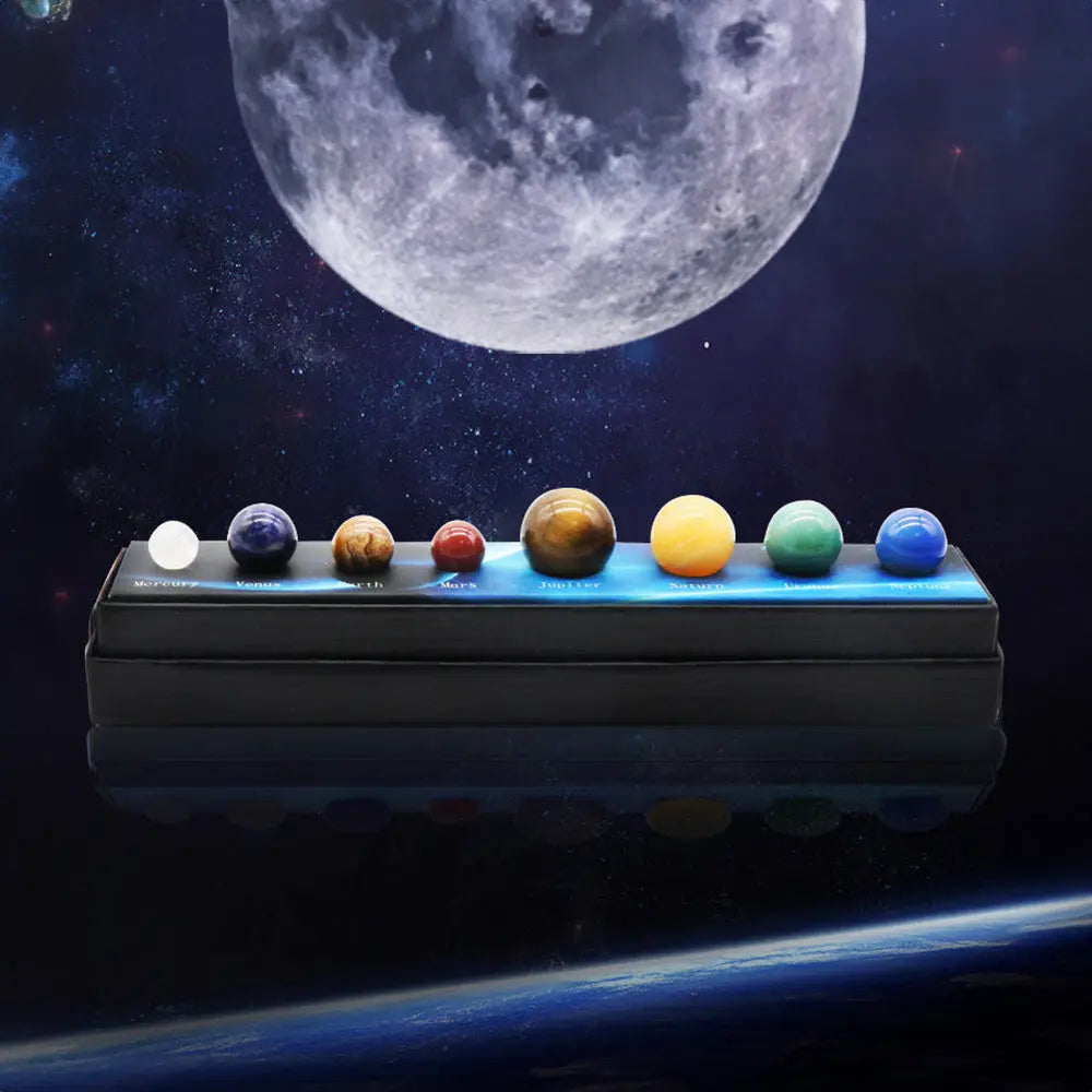 Natural Planet Stone Collection – Solar System Decor for Learning & Gifting - Gems Ritual