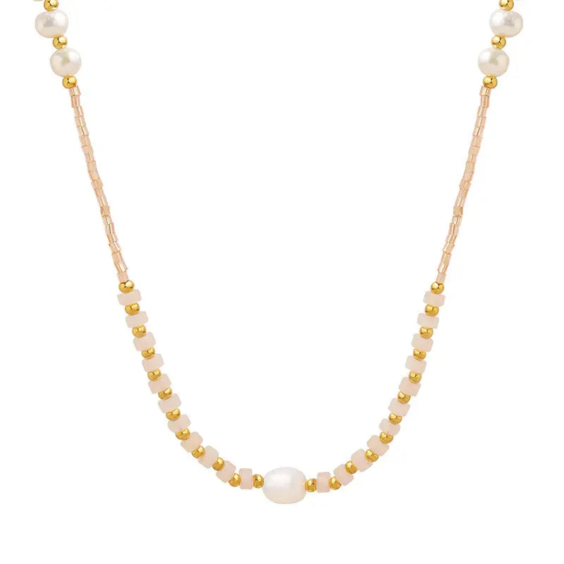 Modern Women’s Freshwater Pearl Necklace Gems Ritual