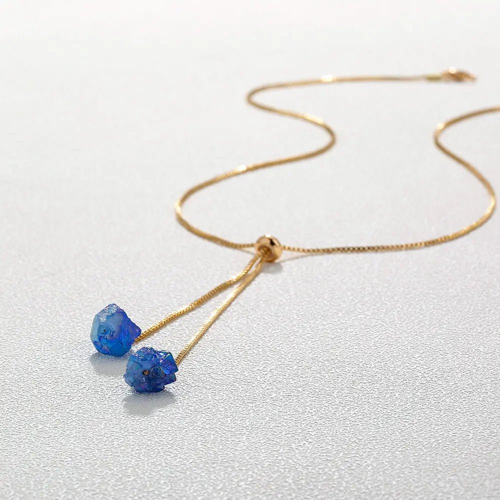 Minimalistic Necklace with Natural Stones - Gems Ritual