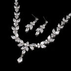 Timeless Zircon Bridal Set – Necklace and Earrings - Gems Ritual
