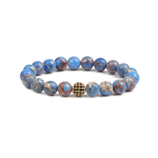 Royal Stone Beaded Crown Bracelet Gems Ritual