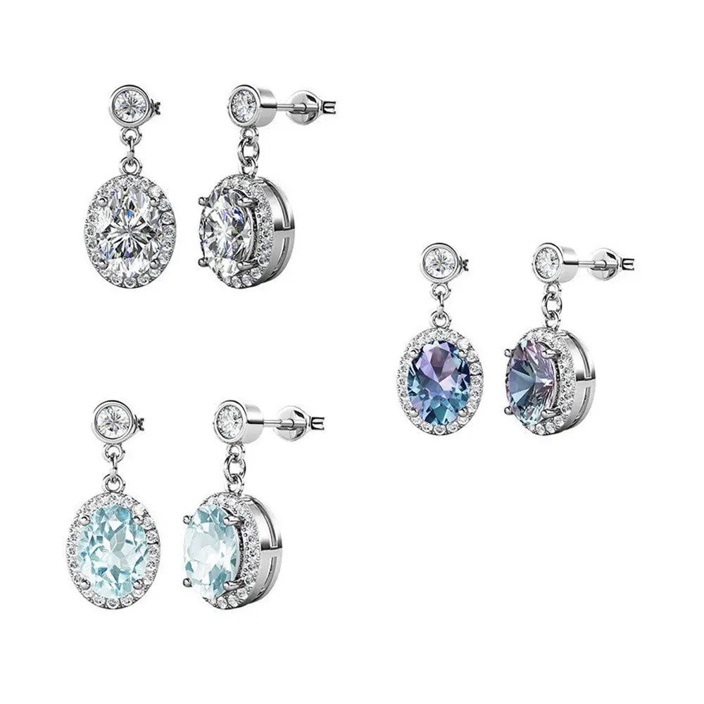 Exquisite Natural Topaz Earrings with Cubic Zirconia Accents Gems Ritual