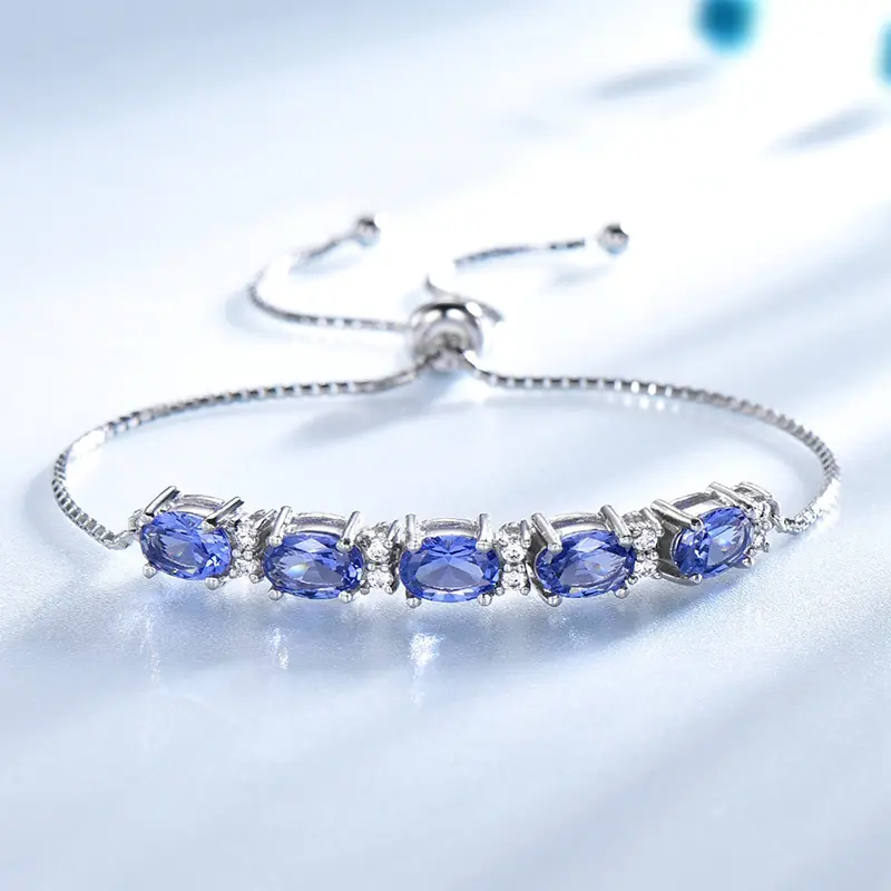 Graceful Topaz Bracelet with Adjustable Sterling Silver Chain - Gems Ritual