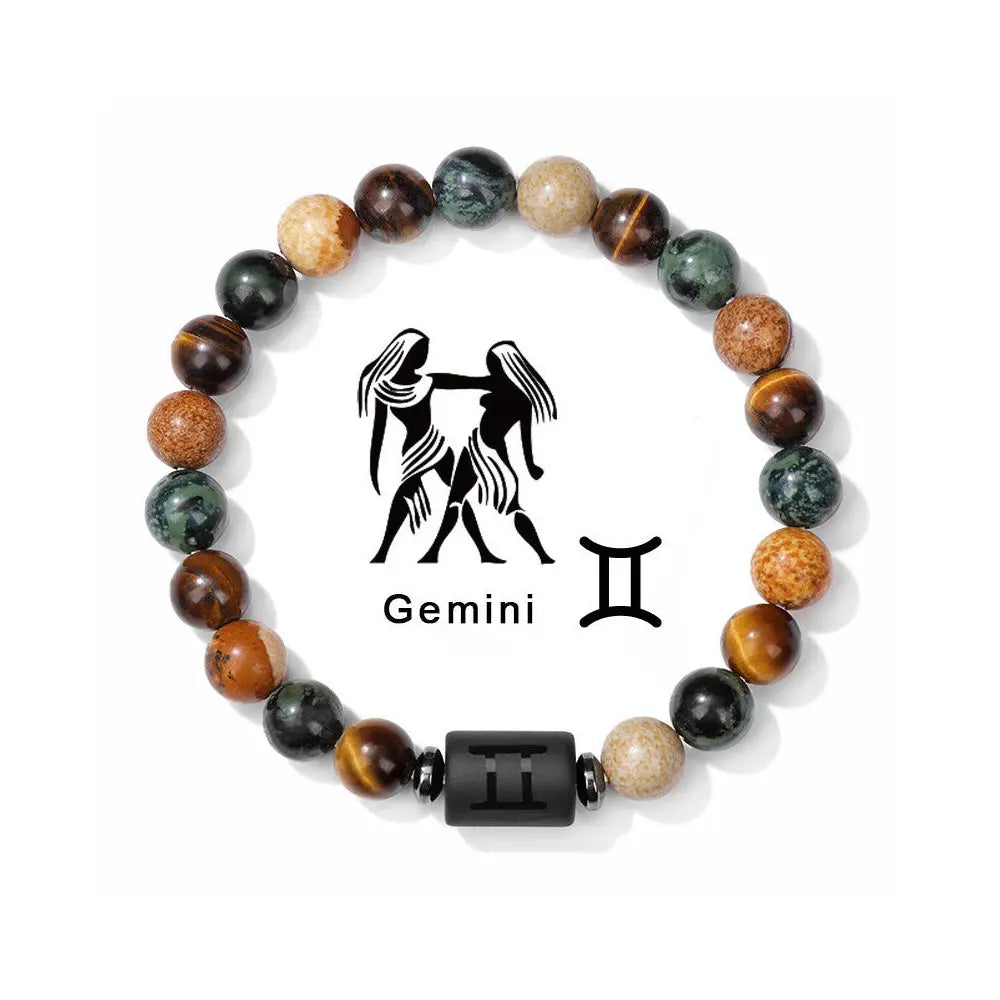 Unisex Zodiac Energy Bracelet Gems Ritual