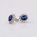 Glamorous Sapphire Jewelry Set with Zirconia Accents Gems Ritual