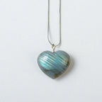 Glowing Moonstone Heart Necklace - Embrace Love & Light Gems Ritual