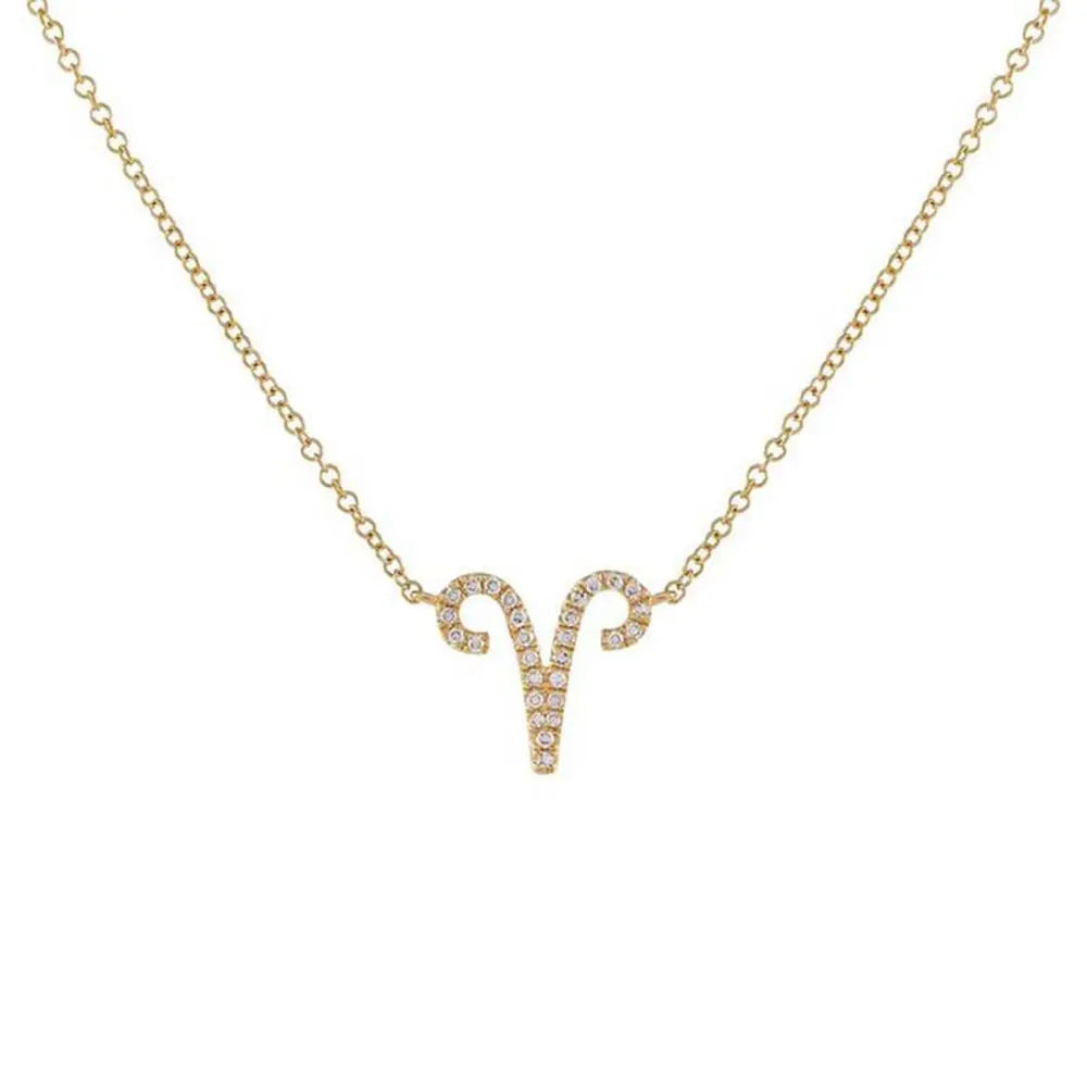 Celestial Diamond Zodiac Necklace – Astrology Sign Jewelry Gift - Gems Ritual