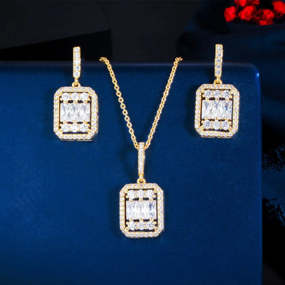 Geometric Jewelry with Dazzling Zircon Stones Gems Ritual