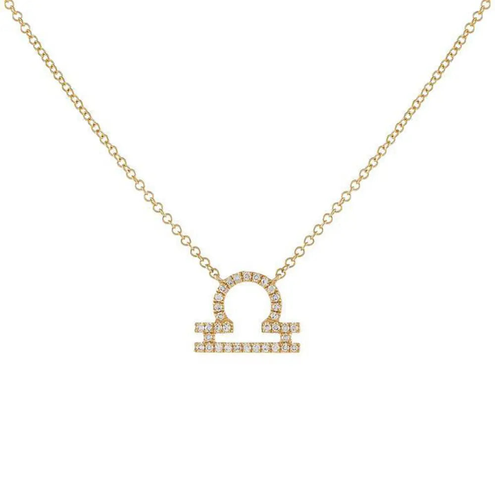 Celestial Diamond Zodiac Necklace – Astrology Sign Jewelry Gift - Gems Ritual