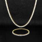 Luxurious Zircon Necklace and Bracelet Set - Gems Ritual
