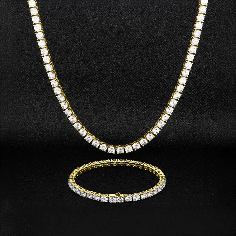 Luxurious Zircon Necklace and Bracelet Set Gems Ritual