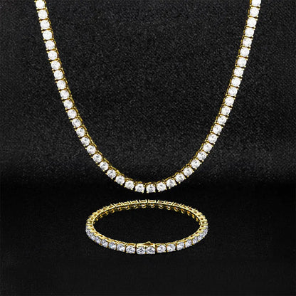 Luxurious Zircon Necklace and Bracelet Set Gems Ritual