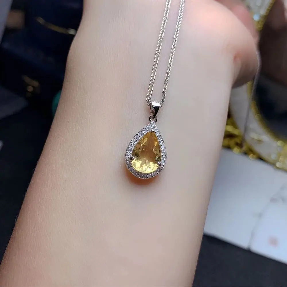 Natural Citrine Jewelry Set – Zircon Accents for Sophisticated Style - Gems Ritual