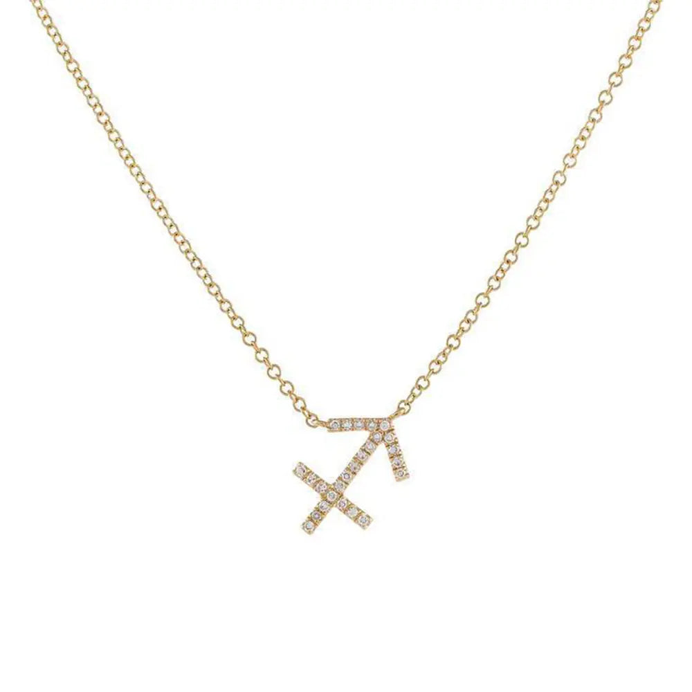 Celestial Diamond Zodiac Necklace – Astrology Sign Jewelry Gift - Gems Ritual