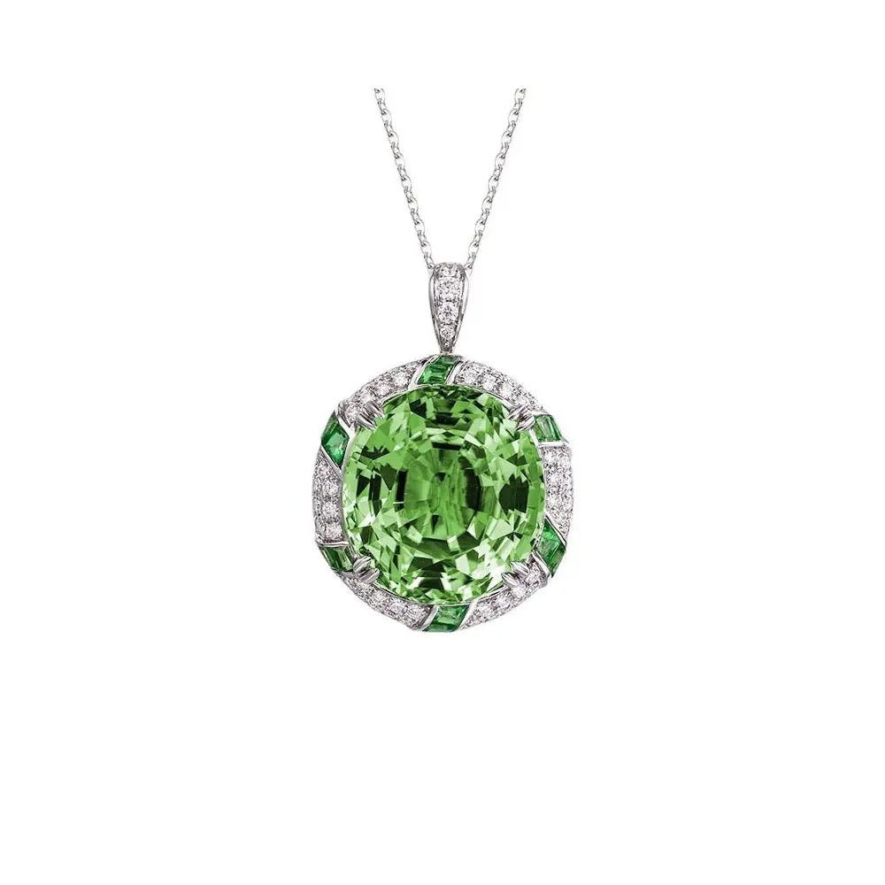 Natural Peridot Jewelry Set – Pendant and Ring for Special Occasions - Gems Ritual
