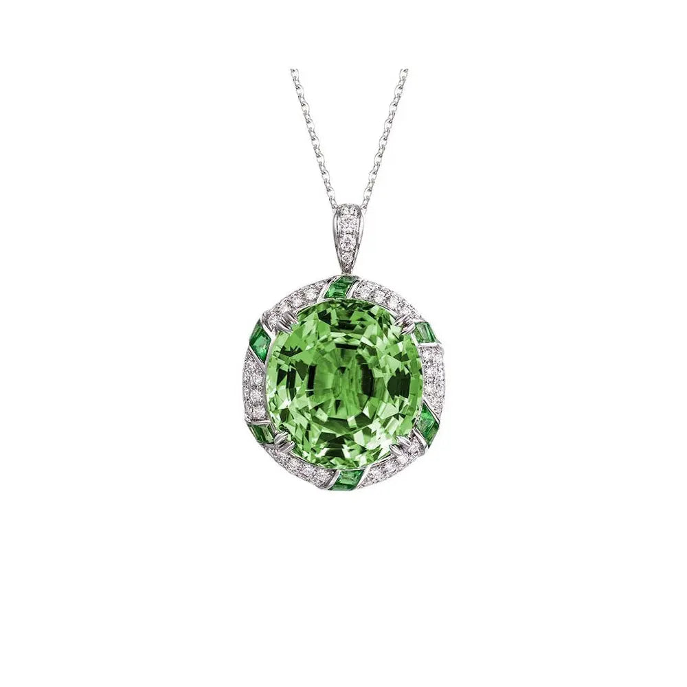 Luxurious Natural Peridot Pendant & Peridot Ring Set Gems Ritual