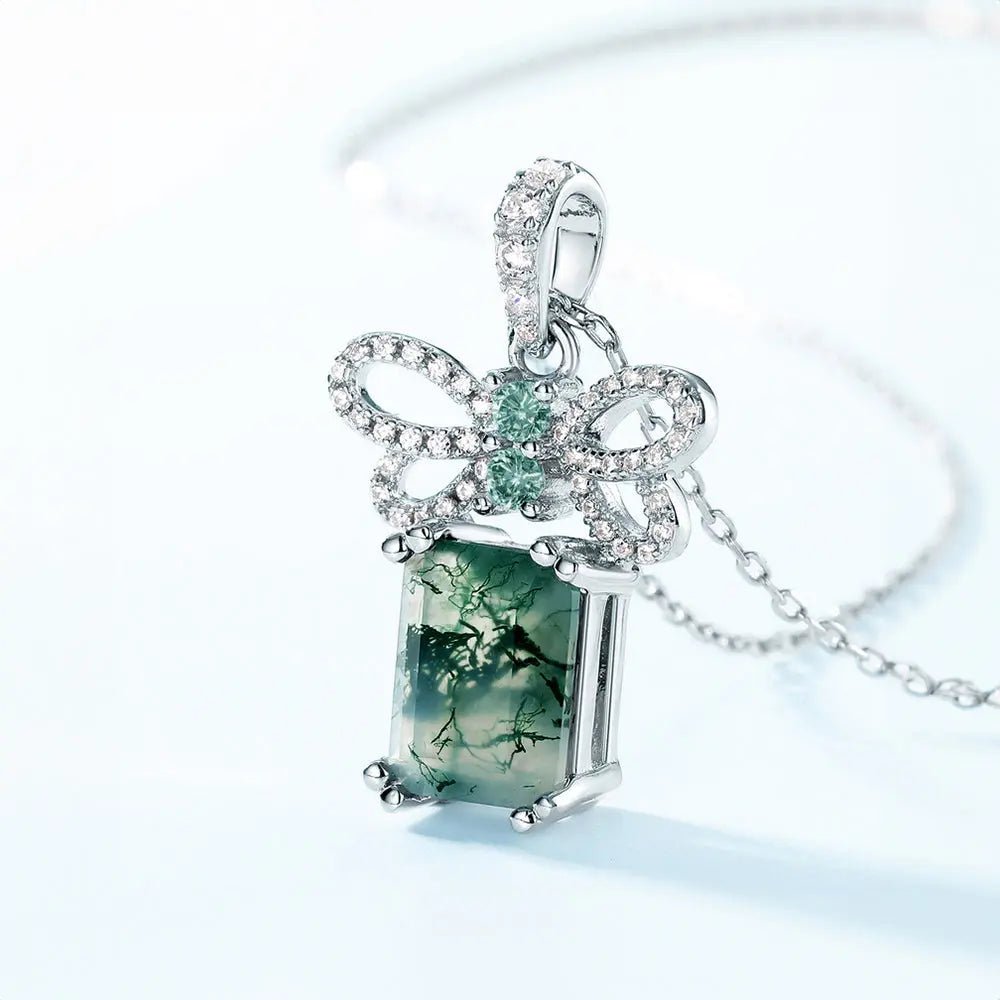 Eco - Friendly Green Moss Natural Stone Jewelry - Gems Ritual
