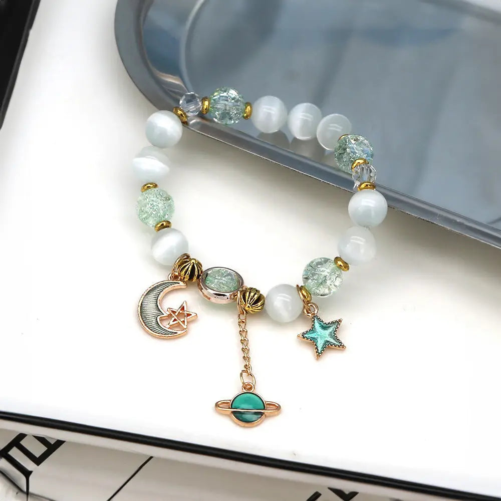 Cosmic Energy Bracelet – Natural Stone Galaxy-Inspired Jewelry - Gems Ritual