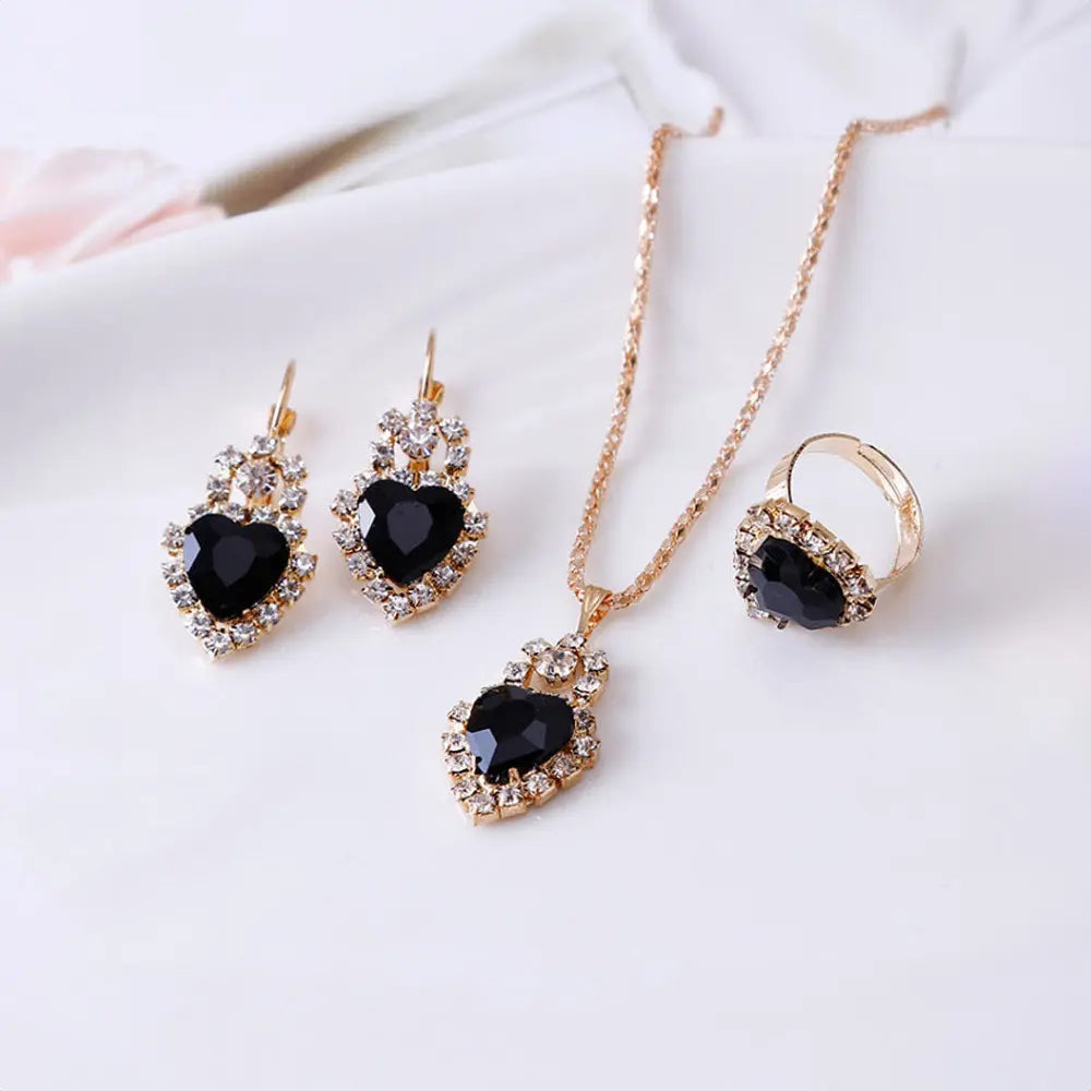 Luxury Water Drop Jewelry Bridal Set Gems Ritual