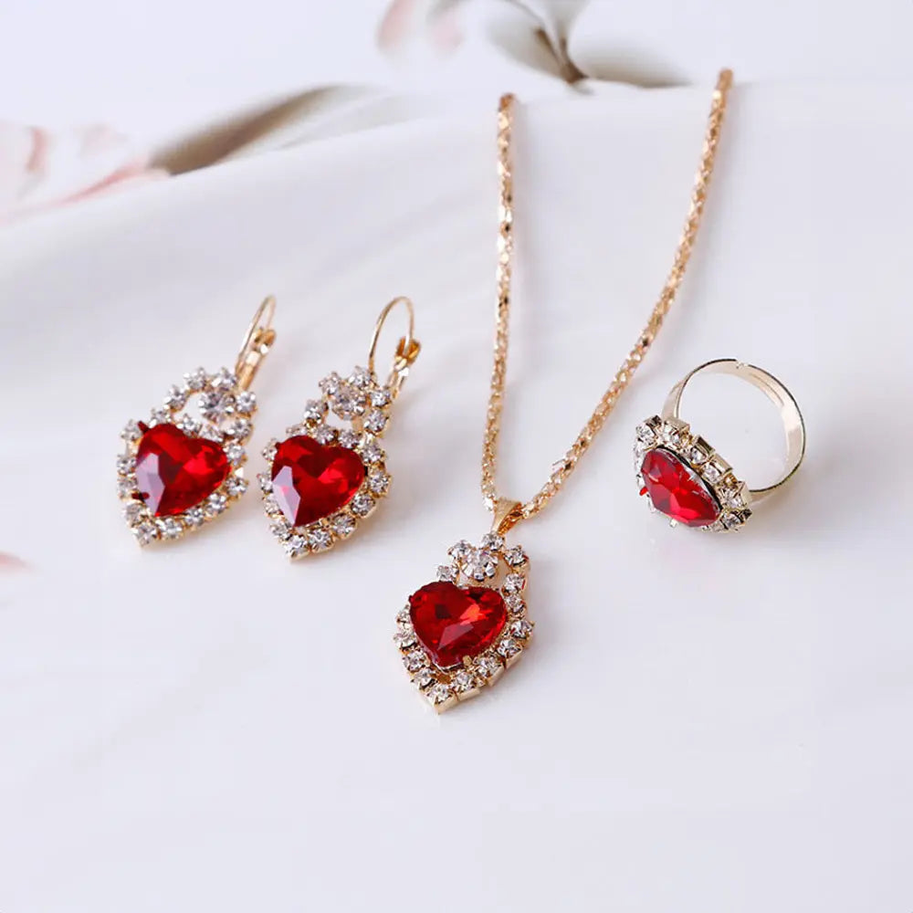 Luxury Water Drop Jewelry Bridal Set Gems Ritual