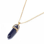 Hexagon Healing Crystal Necklace – Timeless Energy Jewelry Piece Gems Ritual