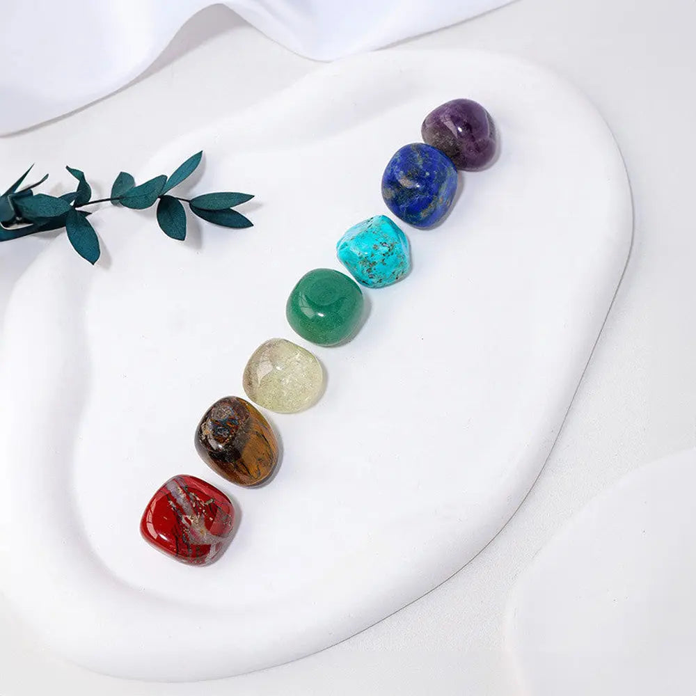 Healing Crystal Figurine – Seven Chakra Balance Decor - Gems Ritual