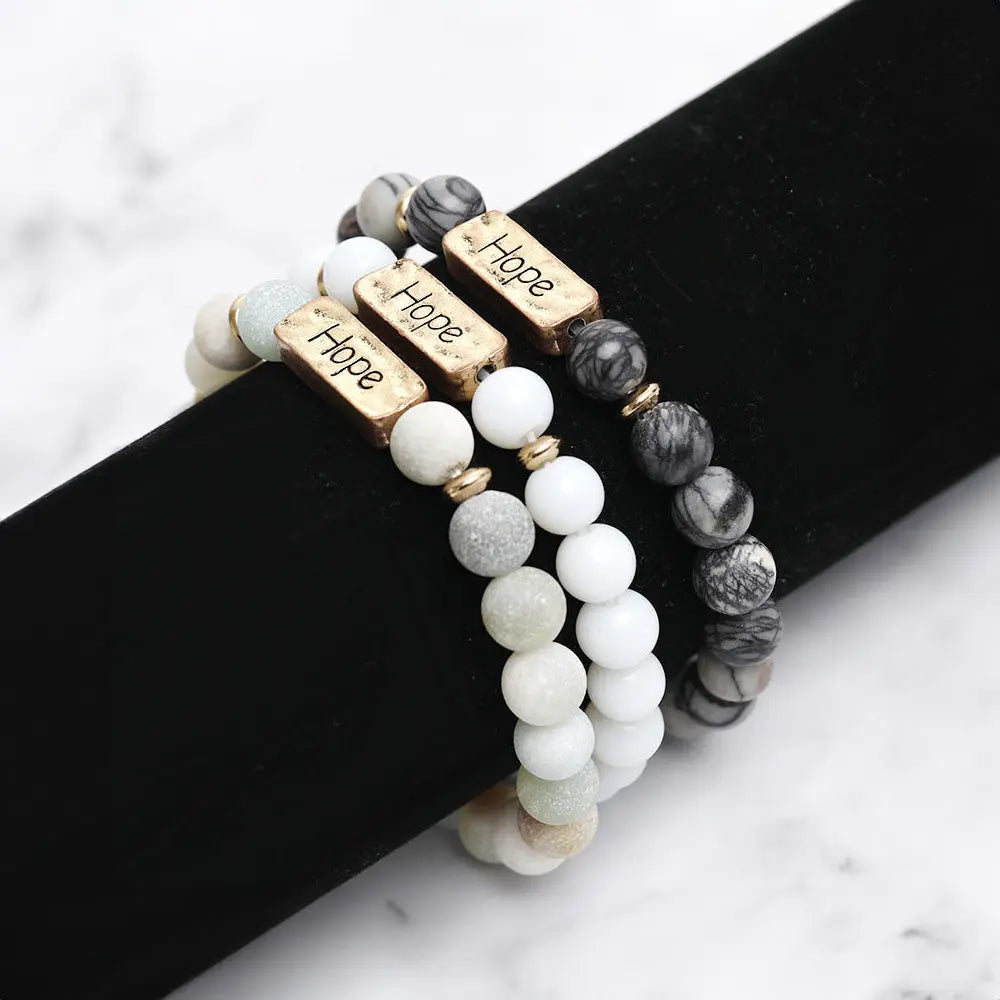 Hope Charm Bracelet – Natural Stone Energy Jewelry for Balance - Gems Ritual