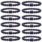 Astrology Birthstone Bracelet – Black Agate Protection Beads Gems Ritual