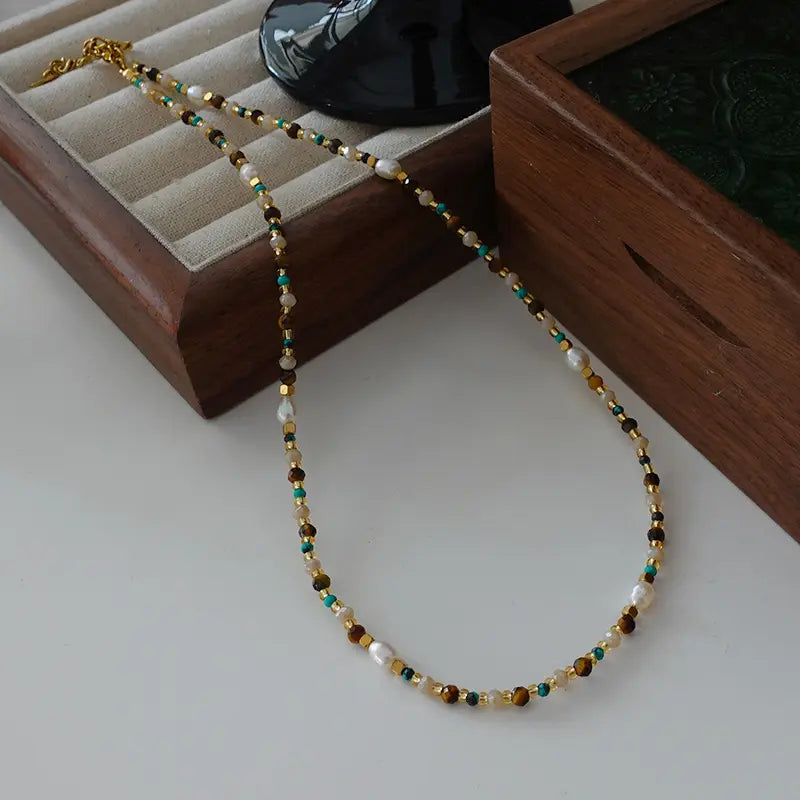 Bohemian Gemstone & Pearl Necklace – A Unique Blend of Color, Energy, and Style Gems Ritual