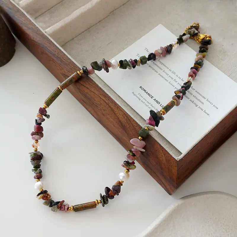 Bohemian Gemstone & Pearl Necklace – A Unique Blend of Color, Energy, and Style Gems Ritual