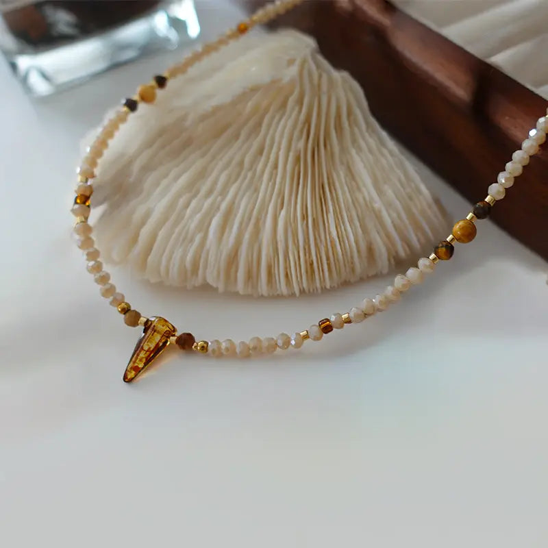 Collier de perles en pierre naturelle